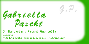 gabriella pascht business card